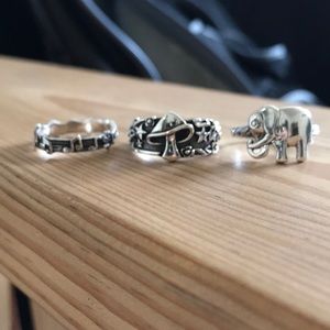 Sterling silver rings (set of 3)